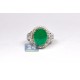 GIA 18K Yellow Gold 10.68 ct Cabochon Emerald Diamond Ring