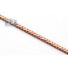 Italian 14K Rose Gold Solid Franco Mens Womens Chain 0.8 mm