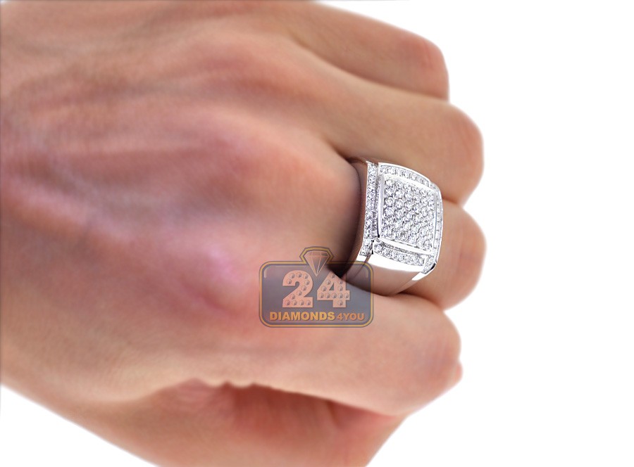 Silver Square Ring High Polish Regular Wear Finger Ring Band for Men/Boy