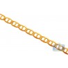 Italian 10K Yellow Gold Solid Mariner Link Mens Chain 6 mm