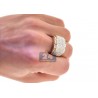 Mens Round Cut Diamond Signet Ring 14K Yellow Gold 3.44ct
