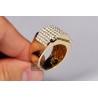 Mens Round Cut SI1 Diamond Ring 14K Yellow Gold 3.02 Carats