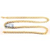 Real 10K Yellow Gold Hollow Flat Cuban Link Mens Chain 7 mm
