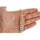 10K Yellow Gold Flat Cuban Hollow Link Mens Chain 8.5 mm