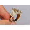 Mens Iced Out Diamond Octagon Ring 14K Yellow Gold 4.10ct