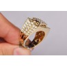 Mens Iced Out Diamond Signet Ring 14K Yellow Gold 3.66ct SI1 G