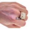 Mens Iced Out Diamond Signet Ring 14K Yellow Gold 3.66ct SI1 G
