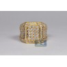 Mens Iced Out Diamond Luxury Signet Ring 14K Yellow Gold 5.19ct