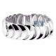 14K White Gold 1.37 ct Diamond Moon Link Womens Bracelet
