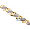 Womens Diamond Mariner Link Bracelet 14K Yellow Gold 6.30 ct 8.5"