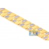 Womens Diamond Geometric Link Bracelet 14K Yellow Gold 2.11 ct 8"