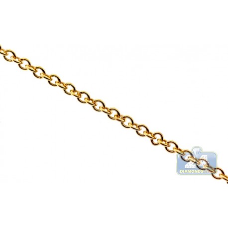 10K Yellow Gold Cable Link Womens Chain 1.5 mm 18 Inches