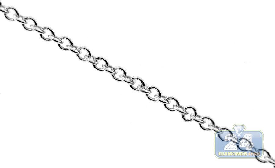 Solid Franco Chain Necklace 10K White Gold 20