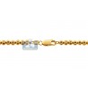 Italian 10K Yellow Gold Solid Moon Cut Bead Mens Chain 5 mm