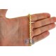 Italian 10K Yellow Gold Moon Cut Bead Mens Chain 5 mm