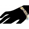 Womens Diamond X Link Bracelet 14K Yellow Gold 0.75ct 13mm 8.5"