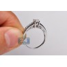 14K White Gold 0.41 ct Round Princess Cut Diamond Engagement Ring
