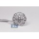 18K White Gold 1.71 ct Diamond Cluster Womens Vintage Ring