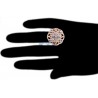 18K Rose Gold 1.66 ct Diamond Cluster Round Shape Vintage Ring