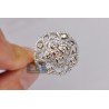 18K Yellow Gold 1.73 ct Diamond Cluster Vintage Style Ring