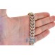 14K Yellow Gold Diamond Miami Cuban Mens Chain 12 mm 30 Inches