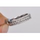 18K White Gold 0.45 ct 3 Row Diamond Womens Vintage Ring