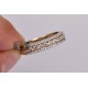 18K Yellow Gold 0.45 ct 3 Row Diamond Womens Vintage Ring