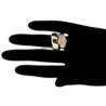 18K Yellow Gold 1.63 ct Diamond Womens Panther Cat Ring