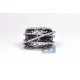 Black 18K Gold 1.18 ct Diamond Womens Crisscross Ring