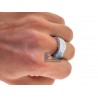 18K White Gold 2.51 ct Diamond Mens Wedding Band Ring