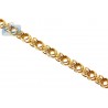 10K Yellow Gold Byzantine Rolo Link Mens Chain 3 mm