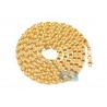 Italian 10K Yellow Gold Fancy Rolo Byzantine Mens Chain 3.5mm
