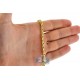 Italian 10K Yellow Gold Rolo Byzantine Mens Chain 3.5 mm