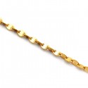 14K Yellow Gold Adjustable Fancy Link Womens Chain 1 mm 19 Inches
