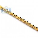 14K Yellow Gold Adjustable Fancy Mesh Link Womens Chain 19 Inches