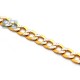 10K Yellow Gold Curb Link Diamond Cut Mens Chain 5 mm 22 Inches