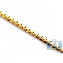 14K Yellow Gold Box Link Womens Adjustable Necklace 19 Inches