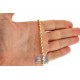 10K Yellow Gold Diamond Cut Bead Mens Army Chain 4 mm