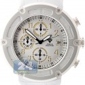  Aqua Master 0.24 ct Diamond White PVD Steel Leather Mens Watch