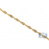 Solid 14K Yellow Gold Singapore Rope Womens Chain 2.5 mm