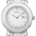Fendi White Ceramic Round Diamond 38 mm Watch F642140D
