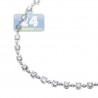 Womens Diamond Fancy Tennis Bracelet 14K White Gold 3.43 ct 7"