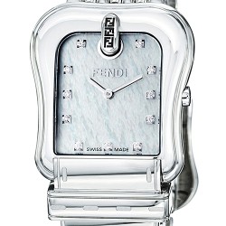 F386140D Fendi B. Fendi Steel Mesh Bracelet Diamond DIal Watch
