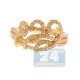 14K Yellow Gold 0.68 ct Diamond Vintage Woven Womens Ring