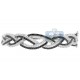 14K White Gold 3.10 ct Black Diamond Braided Bangle Bracelet