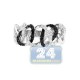 14K White Gold 0.63 ct Black Diamond Womens Braided Band Ring