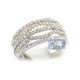14K Two Tone Gold 1.05 ct Diamond Womens Openwork Ring