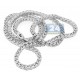 14K White Gold 12.00 ct Diamond Franco Mens Chain 5 mm 30 Inches