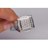 14K White Gold 2.85 ct Diamond Mens Multishaped Ring