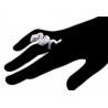 Womens Diamond Long Snake Ring 14K White Gold 3.68 ct